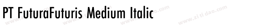 PT FuturaFuturis Medium Italic Cyrillic字体转换